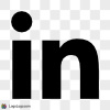 Linkedin Logo, Black