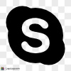 Skype Logo, Black